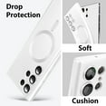 thumbnail image 2 of ELEHOLD Soft Shockproof Case for Samsung Galaxy S24 Ultra,Camera Lens Protector Mag Safe Compatible Anti-Fingerprint Anti-Scratch Protective Silicone Shell Galaxy S24 Ultra Case,White, 2 of 6