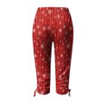 thumbnail image 5 of Feimerou Womens Capri Pants Drawstring Hem Knee Length Capris High Waisted Soft Stretch Yoga Pants Summer Casual Crop Beach Pants, 5 of 5