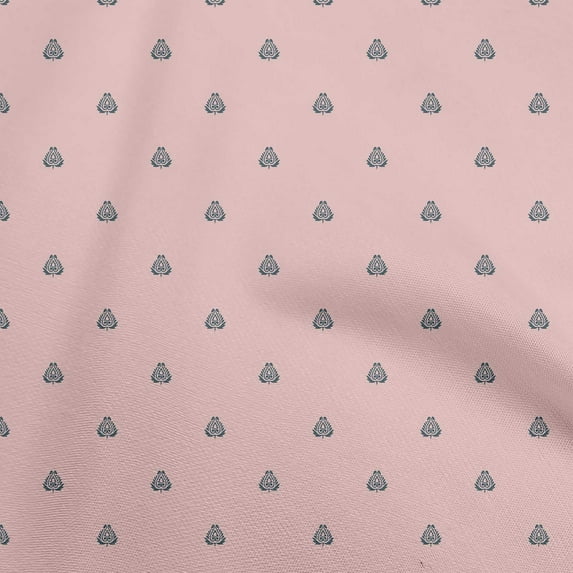 oneOone Rayon Light Pink Fabric Block Sewing Material Print Fabric By The Yard 56 Inch Wide