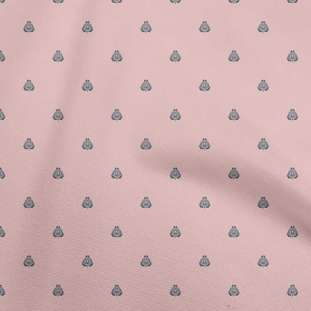 oneOone Cotton Flex Light Pink Fabric Block Sewing Material Print Fabric By The Yard 40 Inch Wide