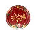 thumbnail image 3 of Zynviq 10pc Christmas Paper&nbsp;Plates 9in Christmas Tree Disposable Paper Plates Paper Round Red Reusable Party Supplies And Decorations, 3 of 6
