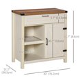 thumbnail image 3 of HOMCOM Buffet Bahut, Armoire de Rangement de Cuisine Style Ferme, 3 of 10