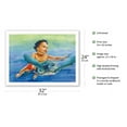 thumbnail image 2 of Turtle Ride Under the Sea (Ka Holo Honu I Ke Kai) - Hawaiian Baby - From an Original Watercolor Painting by Janet Stewart - Fine Art Matte Paper Print (Unframed) 24x32in, 2 of 4