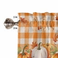 thumbnail image 5 of Valances for Windows Fall Thanksgiving Rod Pocket Cafe Window Treatments Valance Curtains for Kitchen Bathroom Laundry Basement Windows 42"x18", 5 of 6