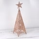 thumbnail image 4 of GOOHOCHY Mini árbol de Navidad de hierro forjado de 40 cm con forma de torre, brillante, para festivales, decoración del hogar, sin pilas (oro rosa), 4 of 7