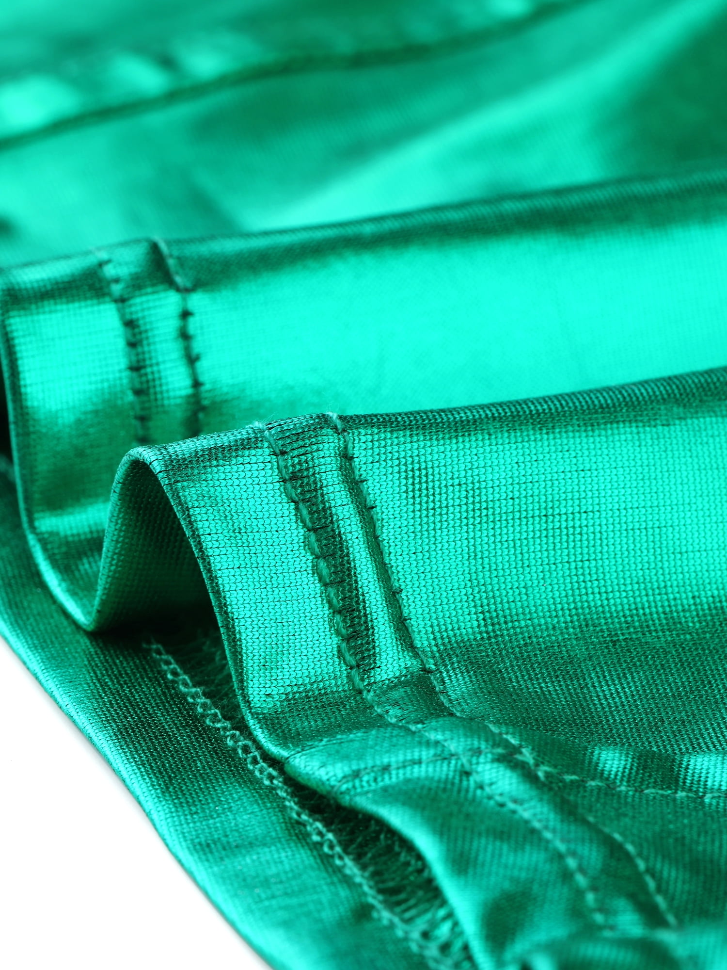 DARING DIVA Women's Shiny Metallic Crop Cut Out Party Tank Tops S Green