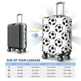 thumbnail image 2 of Soccer football balls white cool Luggage Cover Anti Scratch, Elastic Suitcase Protector Suitcase Covers for Luggage Fits 18-32 Inch Luggage, 2 of 5