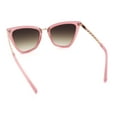 thumbnail image 6 of Womens Jewel Chain Arm Plastic Oversize Cat Eye Retro Diva Sunglasses Pink - Brown, 6 of 6