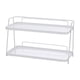 thumbnail image 4 of Estante para cosméticos, organizador de encimera de baño, caja de almacenamiento impermeable de 2 niveles, para Blanco, 4 of 9