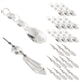 thumbnail image 3 of 24 Pcs Chandelier Crystal Prisms Pendants Set 38 mm Clear Teardrop Icicle Crystals Parts Replacement, 3 of 9