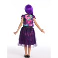 thumbnail image 3 of Moonsky / Descendants Costumes for Girls, Mal Descendants Costume Girls Halloween Cosplay Costumes Descendants Rise of Red Costumes Purple(110#Dark Purple), 3 of 4