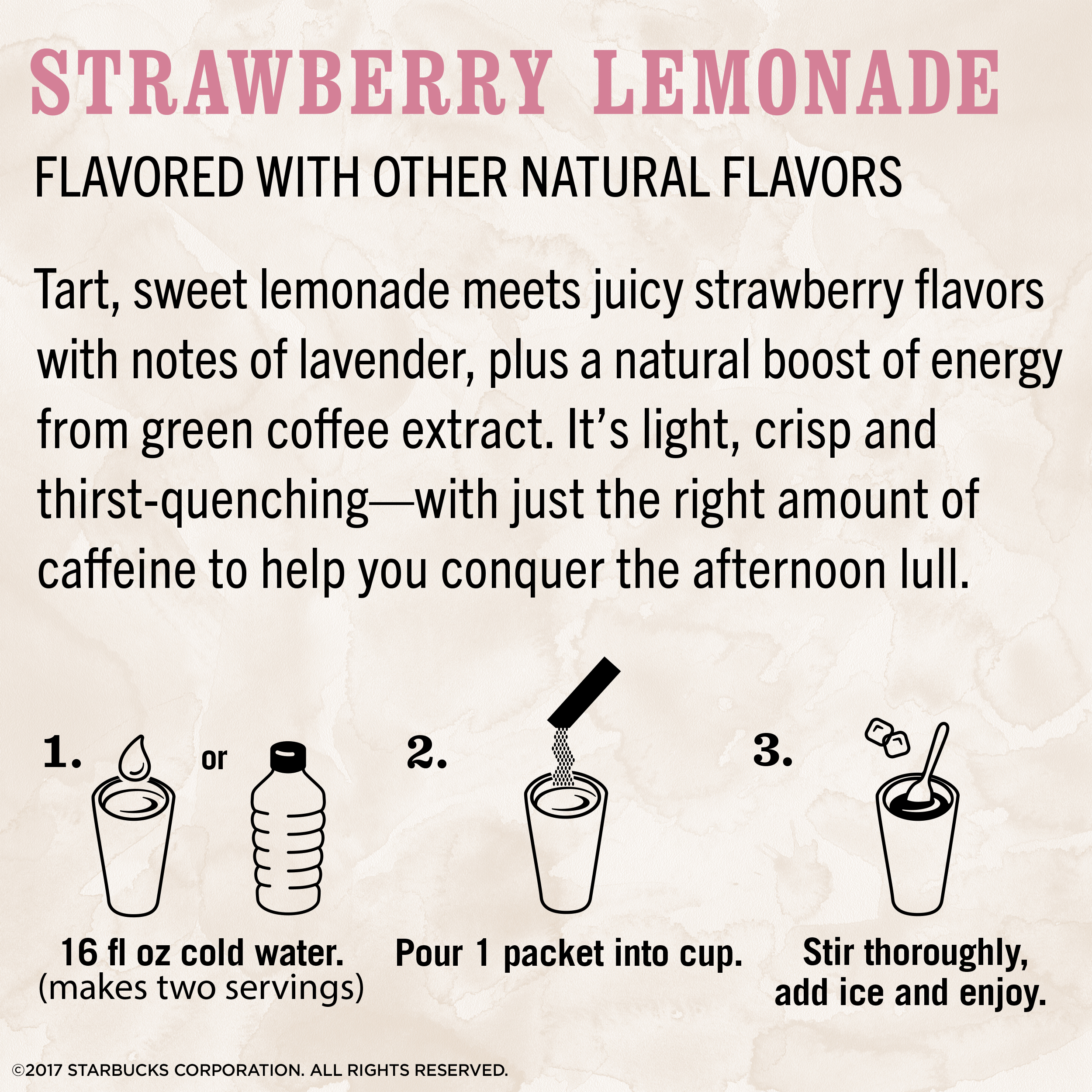 Starbucks VIA Instant Refreshers Flavored Packets — Strawberry Lemonade — 1 box (6 packets) - image 5 of 7