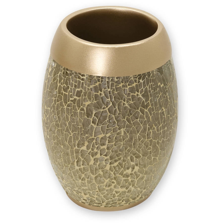 Zenna Home India Ink Huntington Tumbler, Gold Cracked Glass