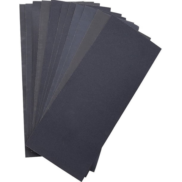 Hojas de papel de lija abrasivas, secas, húmedas e impermeables, grano surtido de 400/ 600/ 800/ 1000/ 1200/ 1500 para muebles, pasatiempos y mejoras para el hogar (12 hojas) oso de fresa Juguete