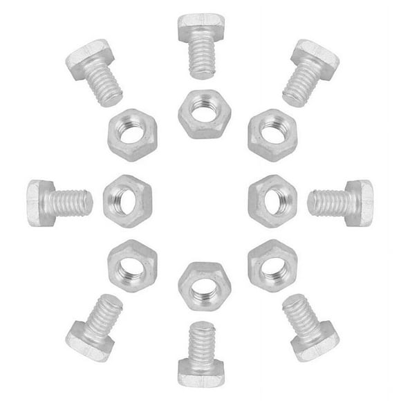 100 Pcs M6X12mm Greenhouse Nuts and Bolts Square Head Bolts Nuts Greenhouse Repair Ki3547
