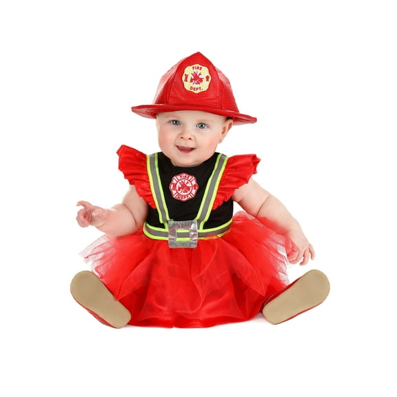 Infant Frilly Firefighter Costume Dress