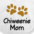 thumbnail image 4 of Inktastic Chiweenie Mom Paw Print Girls Baby Bib, 4 of 4