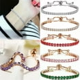 thumbnail image 5 of GKNET Fashion Adjustable Alloy Bracelets Rhinestone Zircon Delicate Jewelry Bracelets-Black, 5 of 9