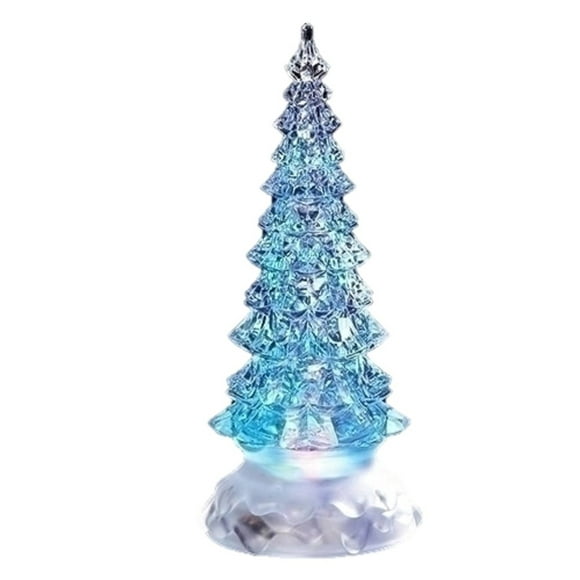 Figura de mesa con forma de pino romano navideño, 22 cm, con luz