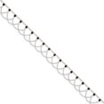 thumbnail image 2 of 925 Sterling Silver Rhodolite Garnet Anklet Ankle Bracelet, 2 of 7
