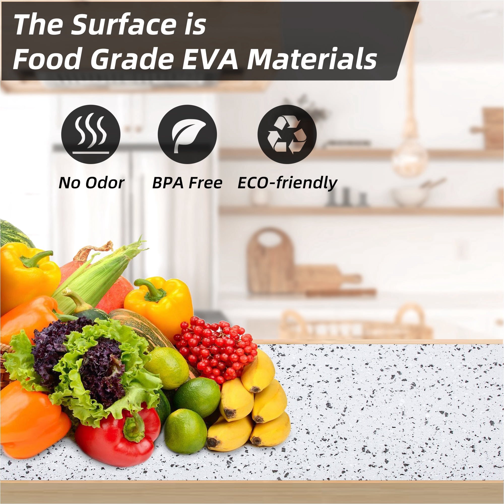 RAY STAR White Shelf Cabinet Liner, 18inx4FT Drawer Liners Non-Adhesive Non Slip Shelving Liner for Kitchen Cabinets