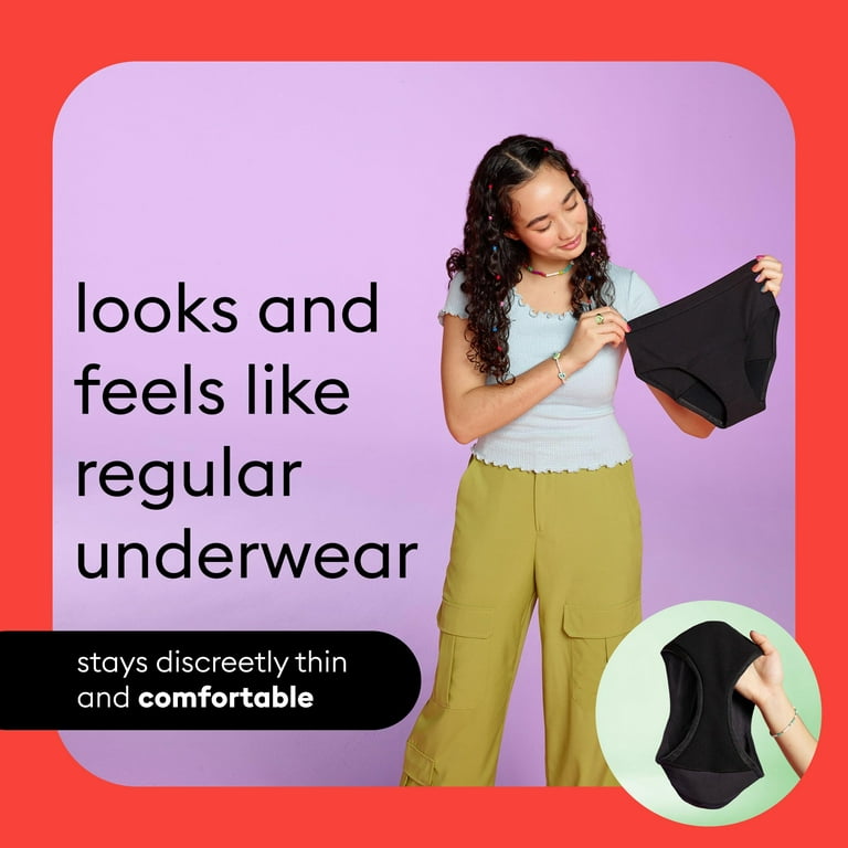 Thinx Teens™ Shorty Period Underwear, Super Absorbency, Black