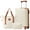 Brown White, variant on Hardside Luggage 20 Inch Carry On Luggage Set 3 Piece with Spinner Wheels, Lightweight Hardshell ABS Suitcase for Weedend Getaways, Business Travel,Hardside Carry On Luggage