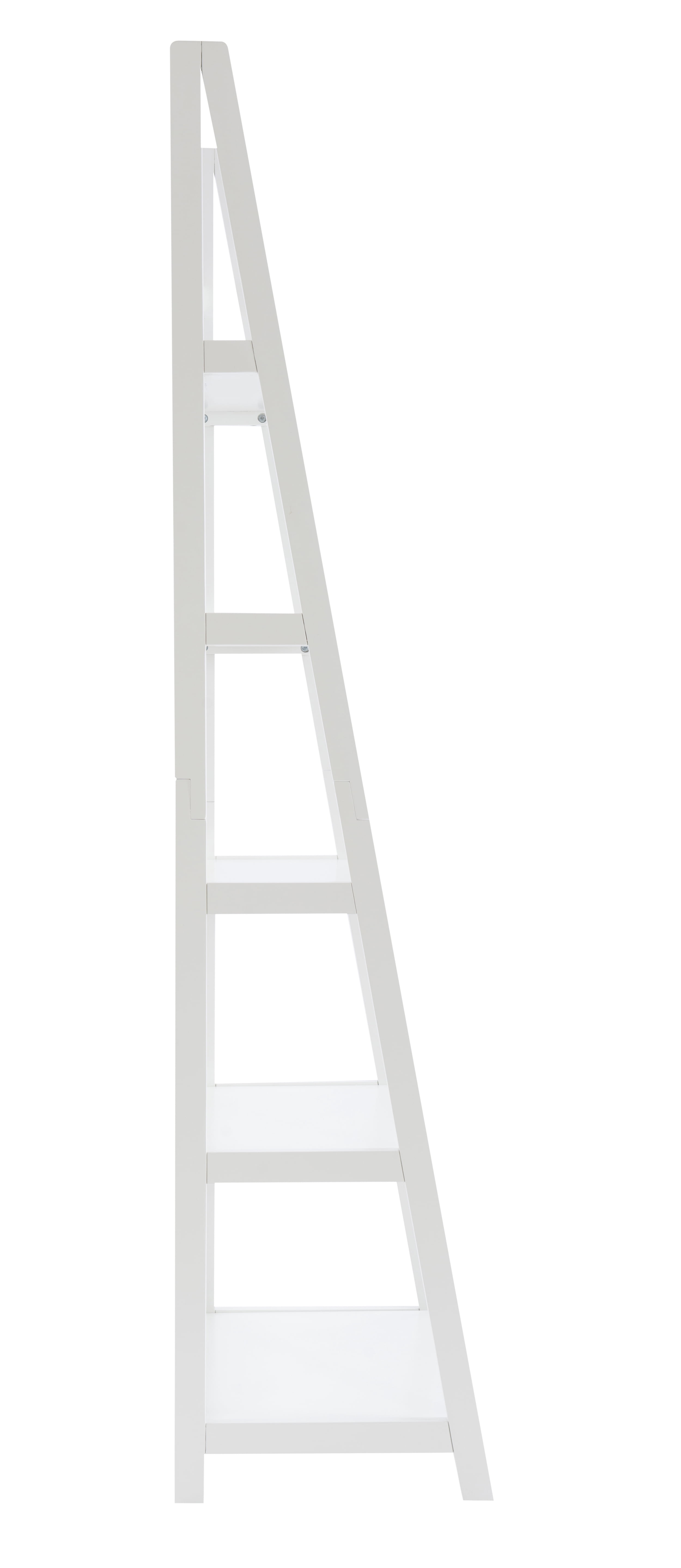 Linon Ashville 5-Tier Ladder Bookcase, White