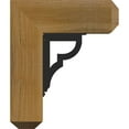 thumbnail image 3 of 4"W x 13 1/2"D x 16"H Bradford Craftsman Ironcrest Rough Sawn Bracket, Western Red Cedar (1 1/2"W x 5 1/2"D x 8"H Iron Bracket), 3 of 5