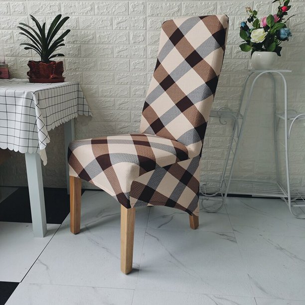 Respaldo alto y amperio; Funda Universal para silla de alta elasticidad, Jacquard, tamaño M XL, fundas para sillas, comedor, cocina, oficina, hogar, franela de maíz Tan Jianjun unisex