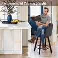 thumbnail image 4 of Dycanpo Counter Height Bar Stools, 26" Swivel with Backs, for Home Kitchen Island, Dark Grey, 4 of 8