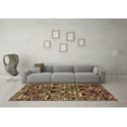 thumbnail image 3 of Ahgly Company Indoor Square Solid Brown Modern Area Rugs, 3' Square, 3 of 4