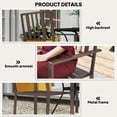 thumbnail image 5 of Outsunny Slatted Design Patio Dining Chairs, Set of 2 Stackable Garden Chairs, Dark Brown, 5 of 9