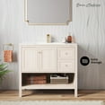 thumbnail image 2 of Château 36" Freestanding Bathroom Vanity in White Oak with Sink Top, 2 of 9