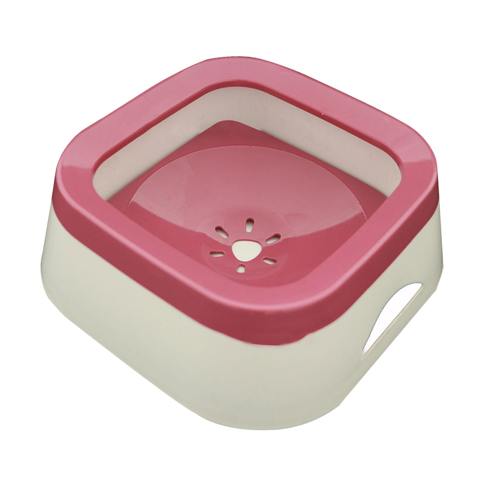 Dog Water Bowl Dispenser Cat Drinking Feeder Supplies Accessories Water Fountain 1L Big Capacity Water Bowl Dispenser for pet Pink