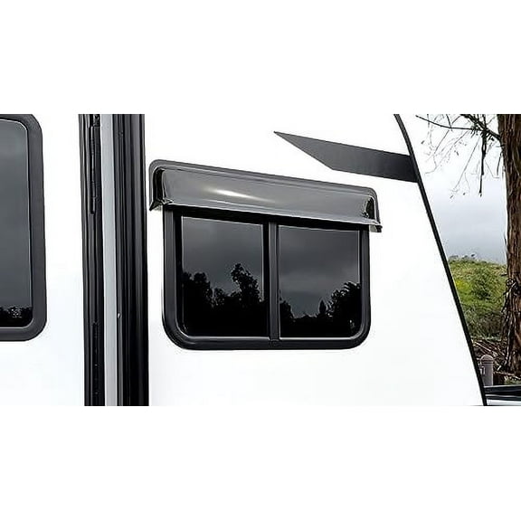RainBlade RV Window Deflector and Sun Visor (Fits 18-21 inch Wide Window) Smoke