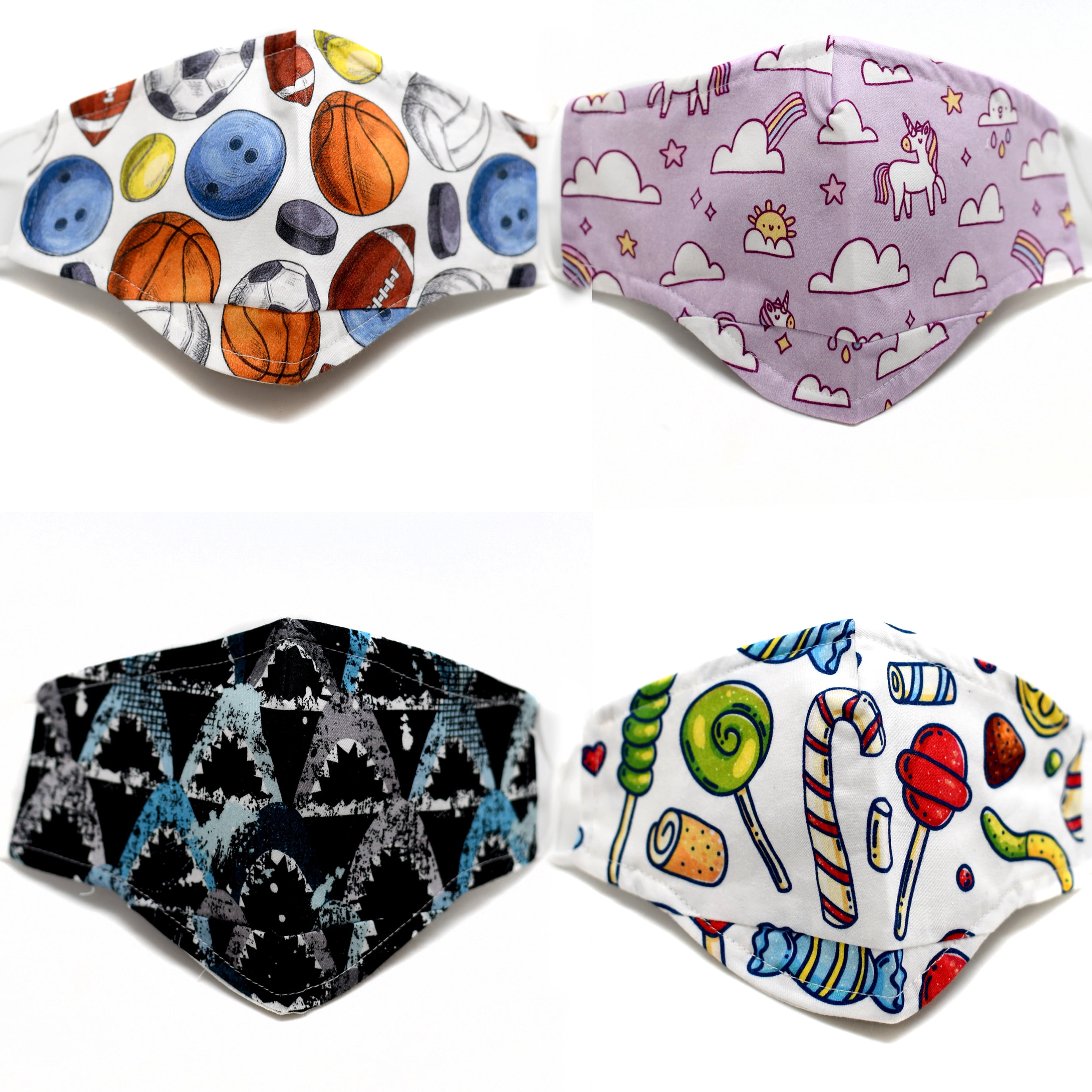 Kids Cotton Mask Reusable Face Covering Masks 2Layer Washable Water