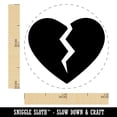 thumbnail image 2 of Broken Heart Love Self-Inking Rubber Stamp Ink Stamper - Orange Ink - Mini 1/2 Inch, 2 of 7