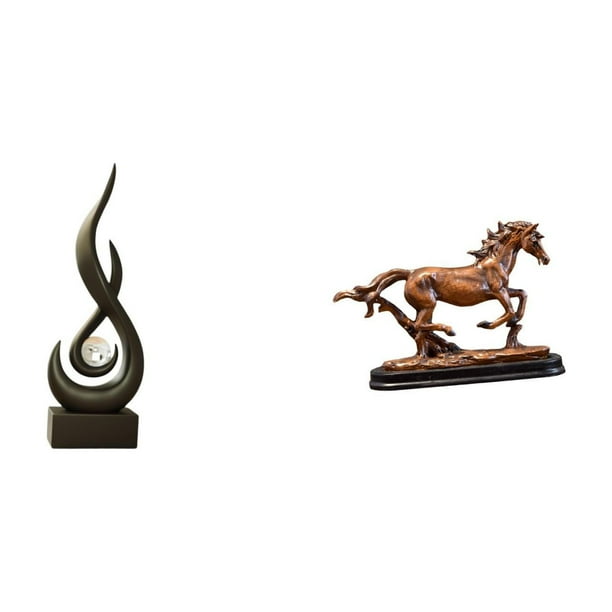Escultura abstracta de fuego,Estatua de arte abstracto,adorno para decoración del hogar,Escultura de fuego moderna,coleccionable,regalo,Figura de caballo,Figura coleccionable de caballo en