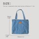 thumbnail image 4 of Bolso de mano grande y monedero de estilo preppy Bolso de diseñador de lujo para mujer 2023 Nuevo en bolso de hombro de tela con borlas y letras de mezclilla, 4 of 5