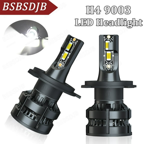 For Honda Fit 2007-2019 Pair 9003/H4 White LED Headlight High/Low Beam Bulbs