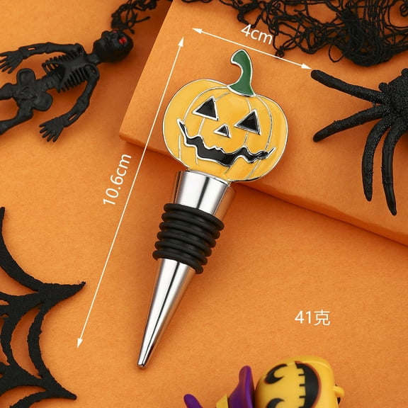 YIKA Halloween Decoration Halloween Bottle Stopper For Wine Halloween Alloy Bottle Closure Bottle Cork Fast Closure Festive Drink Decoration For Kitchen Halloween Ornaments