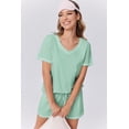 thumbnail image 5 of Ekouaer Womens Pajamas Sets Soft Pjs Short Sleeve Lounge Sets Casual Two Piece Pjs With Pockets, 5 of 6