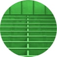 thumbnail image 1 of Ahgly Company Tapis Rond Lavable en Machine Intérieur Transitionnel Vert, 7 Pieds Rond, 1 of 7