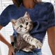 thumbnail image 3 of Camiseta de manga corta con estampado de animales para mujer, Jersey informal con cuello redondo, camisetas veraniegas coreanas para mujer, ropa de calle 2023, 3 of 4