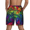 thumbnail image 4 of Balery Pride Rainbow Mens Swim Trunks Swim Shorts for Men Quick Dry Inseam Beach Shorts with Compression Liner Pocket-X-Large, 4 of 9