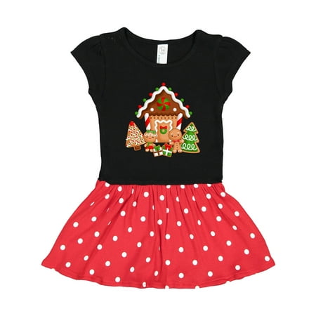 

Inktastic Gingerbread House Christmas Gift Toddler Girl Dress