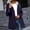 Purple, variant on Womens Waterproof Jacket Midi Length Striped Lined Hooded Windbreaker Coat with Pockets Coffee Size 3XL