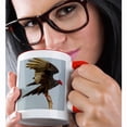 thumbnail image 2 of 3drose, Usa, Texas, Hidalgo County. Close-up of Turkey Vulture on Stump., 15oz Two-tone Red Mug, 2 of 6