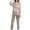 Beige_1, variant on Aueoeo Pajamas for Women Plus Size, Women's Sleepwear Summer Capri Pajama Sets Short Sleeve Tops with Capri Pants 2 Piece Pjs Lounge Sets